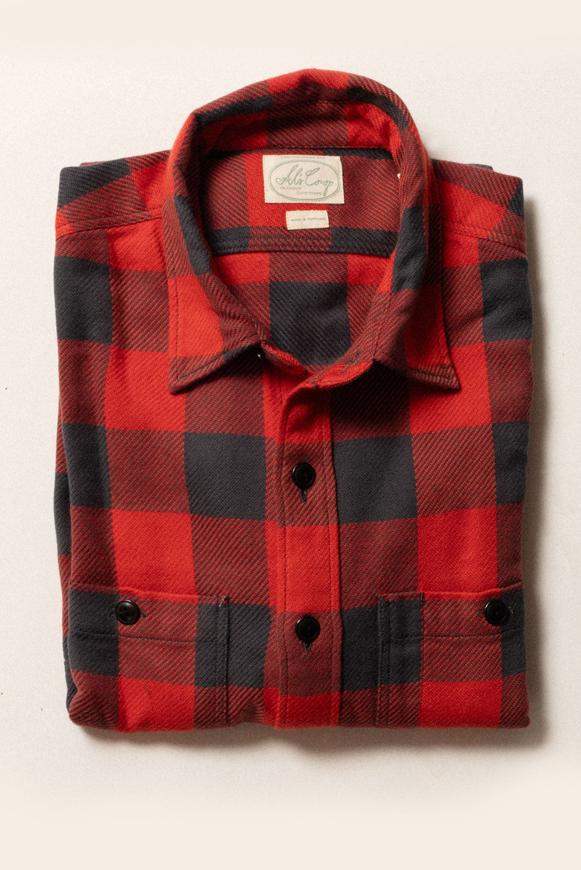 Al’s Big Twill Shirting in Red Buffalo Check