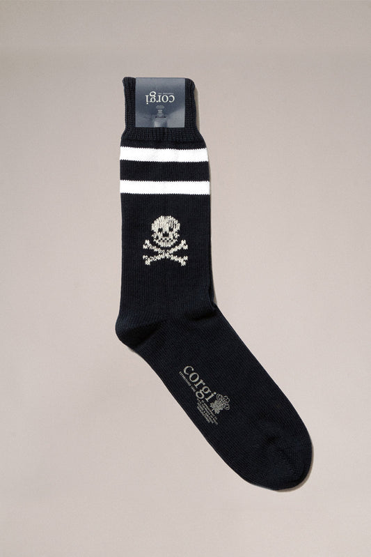 Welsh-Knit Sock — Skull and Crossbones