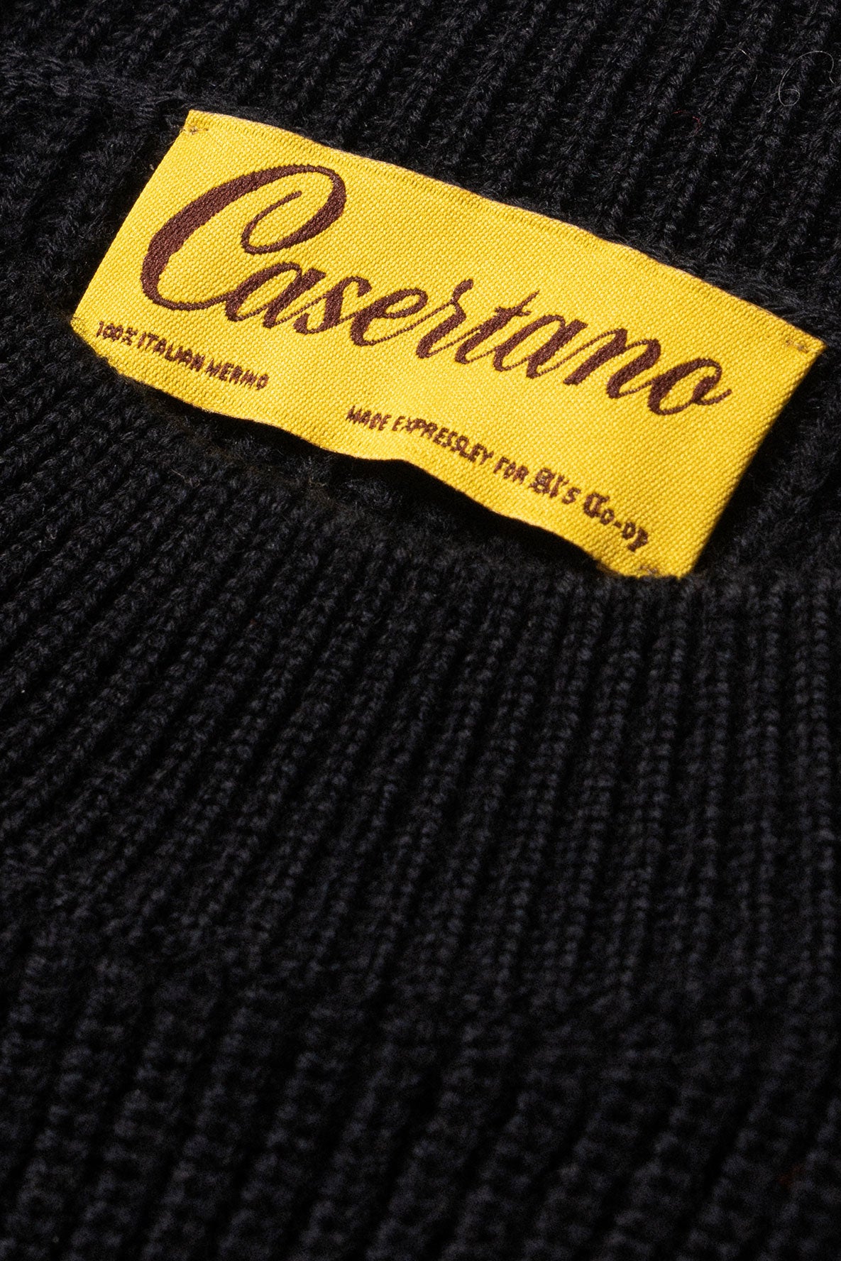 Casertano Anlgaise Stitch Sweater in Dark Navy